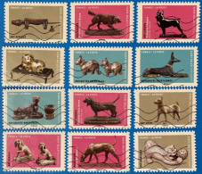 FRANCE - Les Chiens Dans L'art - Used Stamps