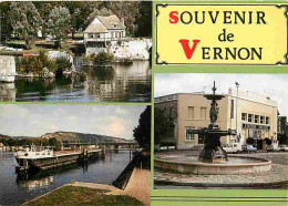 27 - Vernon - Multivues - Automobiles - Péniche - CPM - Voir Scans Recto-Verso - Vernon