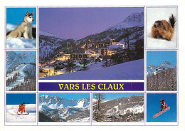 05 - Vars Les Claux - Multivues - Hiver - Neige - Chiens Husky - Marmottes - Skieurs - Flamme Postale De Vars - CPM - Vo - Autres & Non Classés