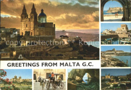 71821162 Malta Kirche Blaue Grotte Pferdekutsche   - Malte