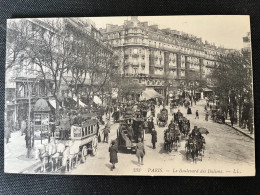 Carte Postale Ancienne Originale PARIS BOULEVARD - Cafés, Hôtels, Restaurants