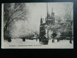 CANADA                          MONTREAL                       SHERBROOKE STREET   IN WINTER - Montreal