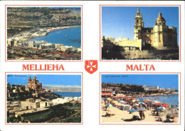 71821115 Mellieha Strand Kirche Fliegeraufnahme  Malta - Malta