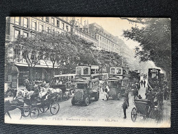 Carte Postale Ancienne Originale PARIS BOULEVARD - Cafés, Hôtels, Restaurants