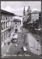 MANTOVA - 1955 - PIAZZA MARTIRI DI BELFIORE - AUTOBUS + FIAT TOPOLINO - Mantova