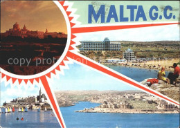 71821058 Malta Mdina Golden Bay Marsamxett Harbour Valletta Bastions  - Malte