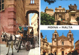 71821047 Mdina Malta Pferdekutsche Kirche Mdina Malta - Malta