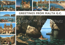 71821026 Malta Blue Grotto Kathedrale Kirche Ruine Strand  - Malte