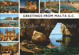 71820991 Malta Bucht Boote Kathedrale Strand  - Malta