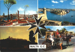 71820936 Mdina Malta Dghajsas Senglea Grand Harbour Karozzin Mdina Malta - Malte