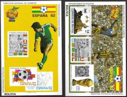 Bolivia Bolivie Bolivien 1981 Soccer Football World Cup 1982 Espana Spain Michel No. Bl. 117-18 MNH Mint Postfr.neuf ** - Bolivie