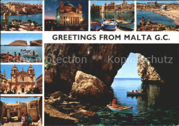 71820933 Malta Bucht Boote Kloster  - Malte