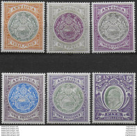 1903-07 Antigua Edoardo VII 6v. MH SG N. 35/40 - Other & Unclassified