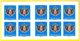 MONACO 2019 Booklet 10 Self-adhesive Stamps With Permanent Validity Re-print - Postzegelboekjes