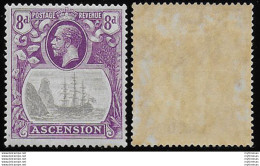 1924 Ascension 8d. Cleft Rock 1v. St MH SG N. 17c - Other & Unclassified