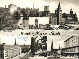 71820452 Karl-Marx-Stadt Schlossteich Roter Turm Rathaus Theaterplatz Burg Raben - Chemnitz