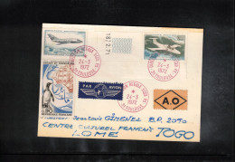 France 1972 Interesting Postcard To Togo - Storia Postale