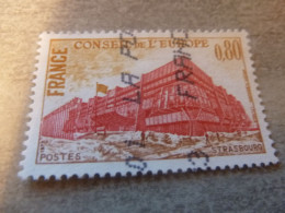 Strasbourg - Bâtiment Conseil Europe - 80c. - Yt Ts 53 - Ocre, Brun-orange, Rouge - Oblitéré - Année 1977 - - Usati