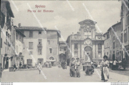 Bf693 Cartolina Spoleto Piazza Del Mercato Provincia Di  Perugia Umbria - Perugia