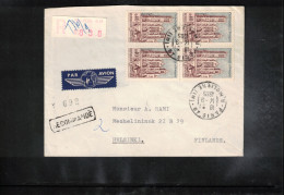 France 1965 Interesting Registered Letter To Finland - Lettres & Documents