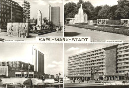 71820373 Karl-Marx-Stadt Ensemble Lobgedichte Schlossteichanlagen Springbrunnen  - Chemnitz