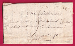 MARQUE 19 VICO CORSE AN 5 1797 INDICE 22 POUR AJACCIO LETTRE - 1801-1848: Precursori XIX