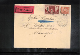 France 1932 Interesting Airmail Letter To Germany - Lettres & Documents