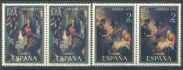 SPAIN - 1970, ADORTION OF THE SHEPHERDS STAMPS COMPLETE SET OF 2, ONE PAIR EACH , UMM (**). - Neufs