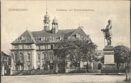 71819940 Saarbruecken Kreishaus Mit Bismarckdenkmal Statue Saarbruecken - Saarbrücken