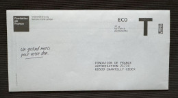 France - PAP - Lettre T - Fondation De France 2012 - Neuf - Cartes/Enveloppes Réponse T