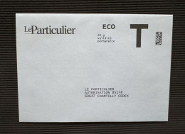 France - PAP - Lettre T - Le Particulier - Neuf - Buste Risposta T