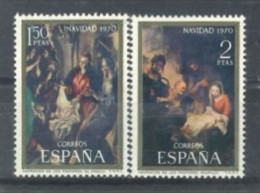 SPAIN - 1970, ADORTION OF THE SHEPHERDS STAMPS COMPLETE SET OF 2 , UMM (**). - Ungebraucht