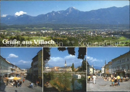 71812688 Villach Kaernten Panoramablick Mit Mittagskogel Hauptplatz Und Drauprom - Sonstige & Ohne Zuordnung