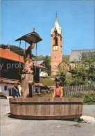 71812664 Serfaus Tirol Dorfbrunnen Kirche Serfaus - Andere & Zonder Classificatie