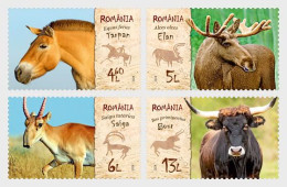 Romania 2024 - Extinct Species From The Fauna Of Romania A Set Of Four Postage Stamps MNH - Neufs