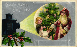 CPA - Babbo Natale, Père Noël, Santa Claus - Rilievo, Relief, Embossed, Gaufré - VG - B052 - Santa Claus