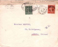 Lettre De Paris à Berne Suisse - 13 3 1916 - Censurée Ouvert Par Autorité Militaire - Postes Et Télégraphes - 103 - Storia Postale