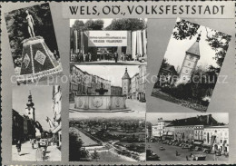 71812590 Wels Oberoesterreich Skulptur Welser Volksfest Brunnen Ledererturm Kirc - Sonstige & Ohne Zuordnung