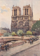 Marc, Paris, Notre Dame Et Quai St Michel   Aquarelle - Peintures & Tableaux