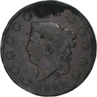 États-Unis, 1 Cent, Coronet Head, 1822, Philadelphie, Cuivre, TB, KM:45.1 - 1816-1839: Coronet Head (Testa Coronata