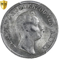 Grand-Duché De Bade, Leopold I, 6 Kreuzer, 1834, Billon, PCGS, SPL - Groschen & Andere Kleinmünzen
