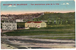 GRECE - SALONIQUE - GREECE SALONICA . SOUVENIR DE SALONIQUE VUE PANORAMIQUE PRISE DE LA VILLE - CIRCULEE - Greece