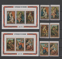 Burundi 1976 Paintings Correggio, Bellini, Da Vinci, Raphael Etc., Christmas Set Of 6 + 2 S/s MNH - Religie