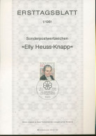 Bund Jahrgang 1981 Ersttagsblätter ETB Komplett (XL9781) - Cartas & Documentos