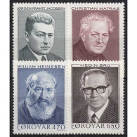 Färöer 1988 Schriftsteller 168/71 Postfrisch - Faroe Islands