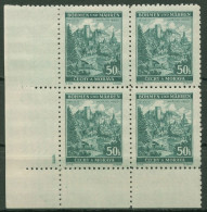 Böhmen & Mähren 1940 Eckrand-4er-Block 100er-Bogen 39 Pl.-Nr. 1 Postfrisch - Ongebruikt