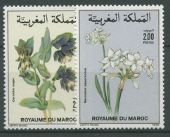 Marokko 1989 Pflanzen Blumen Narzisse 1159/60 Postfrisch - Marocco (1956-...)