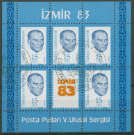 Türkei 1983 Briefmarkenausstellung IZMIR '83 Block 23 Gestempelt (C6715) - Blocks & Kleinbögen