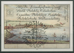 Färöer 1987 Briefmarken-Ausstellung HAFNIA '87 Block 3 Gestempelt (C17502) - Isole Faroer