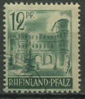 Französische Zone: Rheinland-Pfalz 1947 Porta Nigra Type II, 4 V V II Gestempelt - Rhénanie-Palatinat